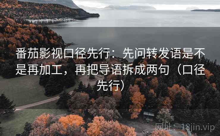 番茄影视口径先行：先问转发语是不是再加工，再把导语拆成两句（口径先行）